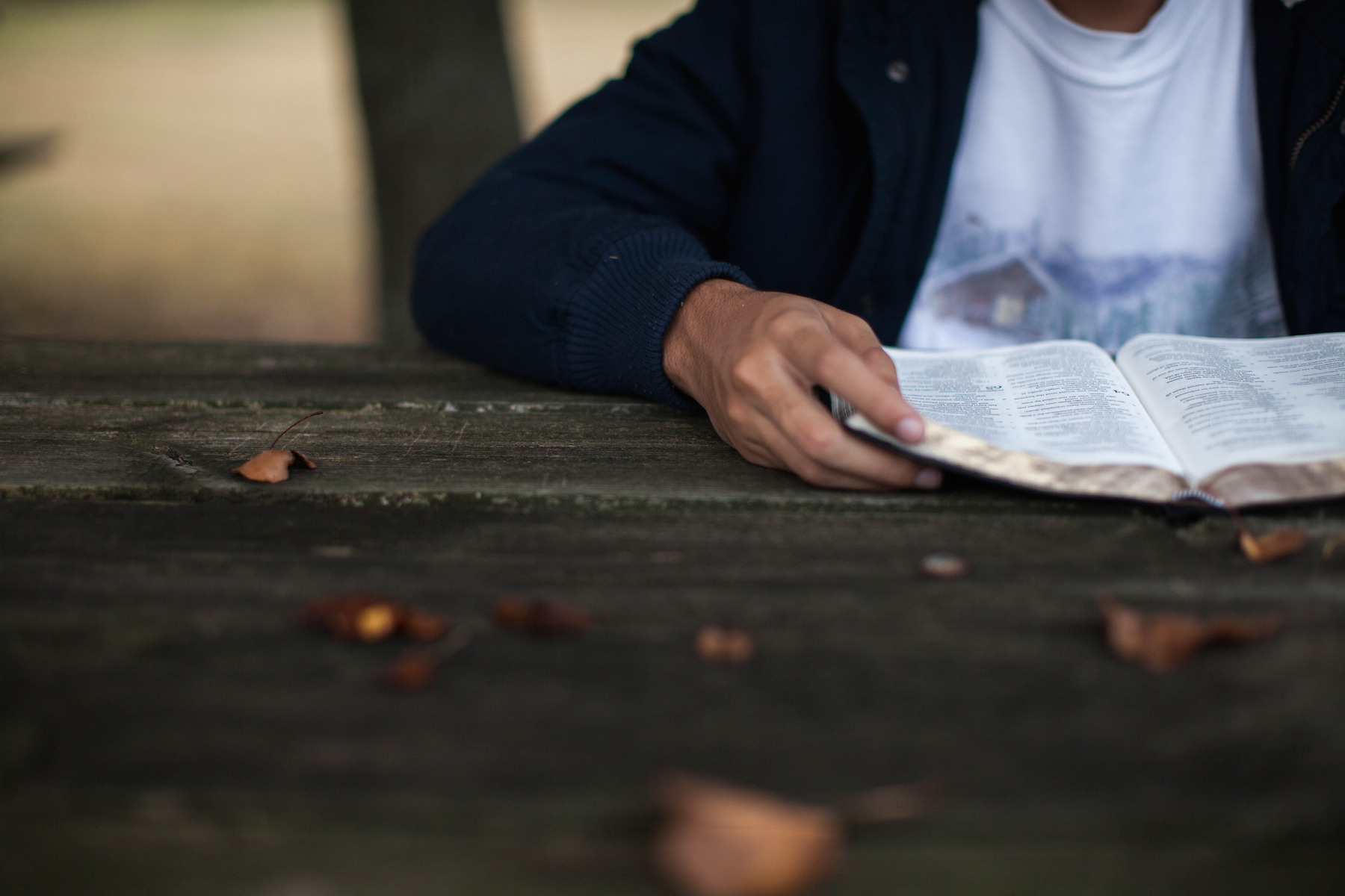 Estudiando la palabra de Dios.