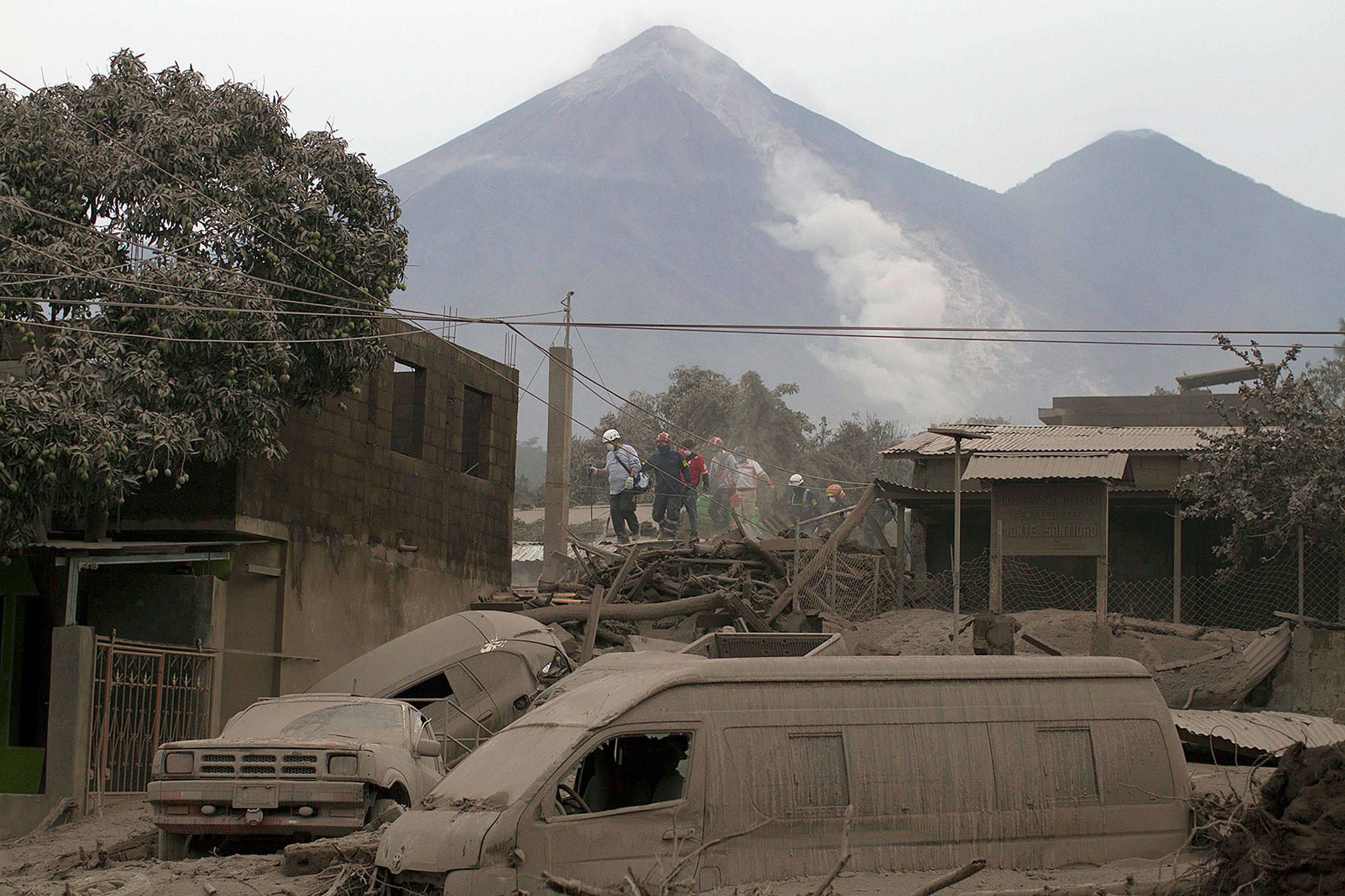 El flujo piroclástico destruye pueblos en Guatemala