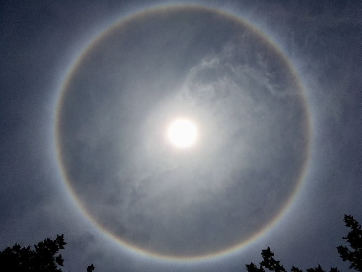 Halo solar de Chile, 18 de diciembre de 2017.