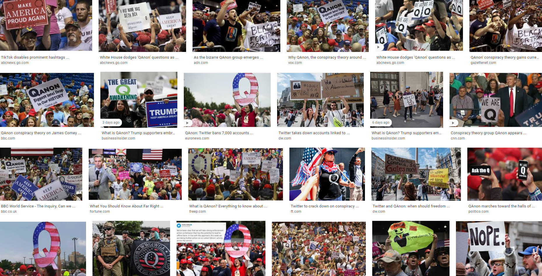 Demostraciones de QAnon